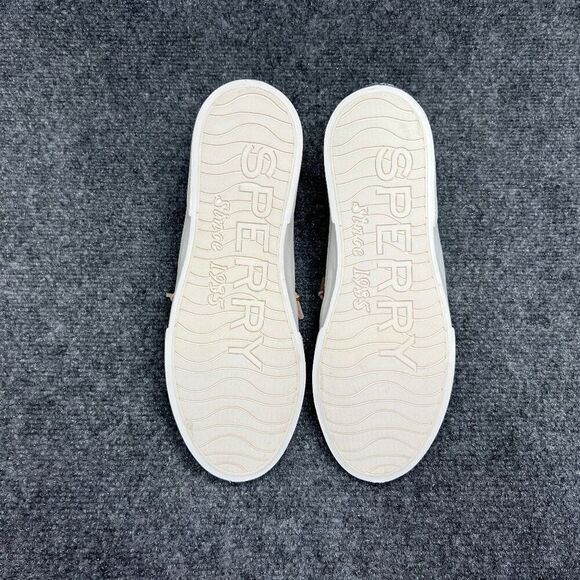 Sperry Seacoast Sneakers Womens Size 7.5 Grey Canvas Slip On Summer Casual Shoes - Picture 10 of 12